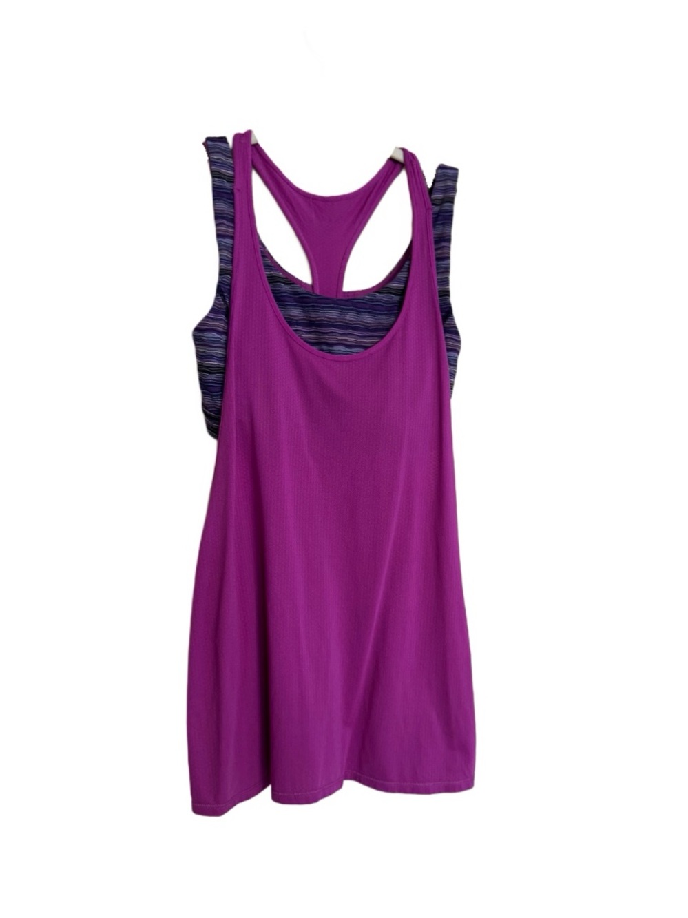 Lululemon size 6 All Support Tank Top Purple built-in sports bra Racerback Yoga